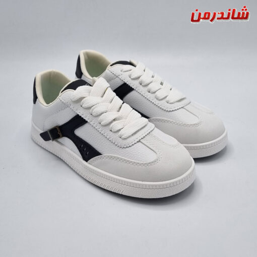 کفش ونس دخترانه سگک دار سفید - تصویر 5