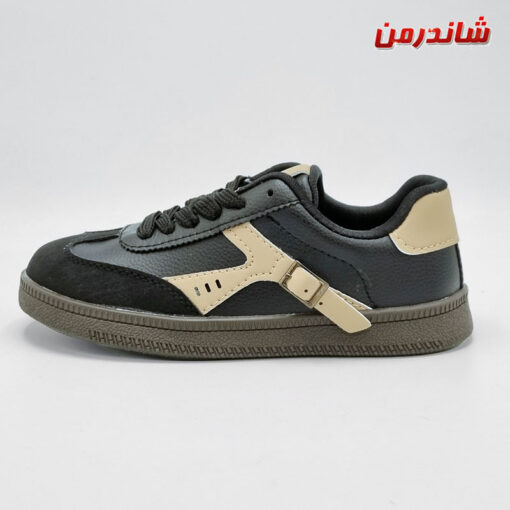 کفش ونس دخترانه سگک دار مشکی کرم